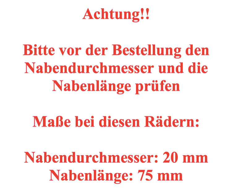 FROSAL Ersatzrad Luftbereifung - Rad für Bollerwagen oder Sackkarre Nabe 20mm/75mm