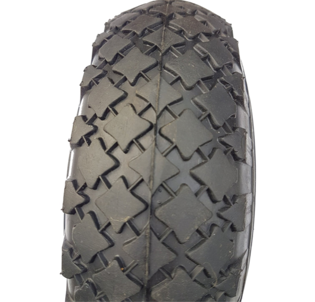 FROSAL Ersatzrad Luftrad mit Radkappe Nabe 20mm / 75mm für Bollerwagen – Rad und Achsstopfen für Sackkarre