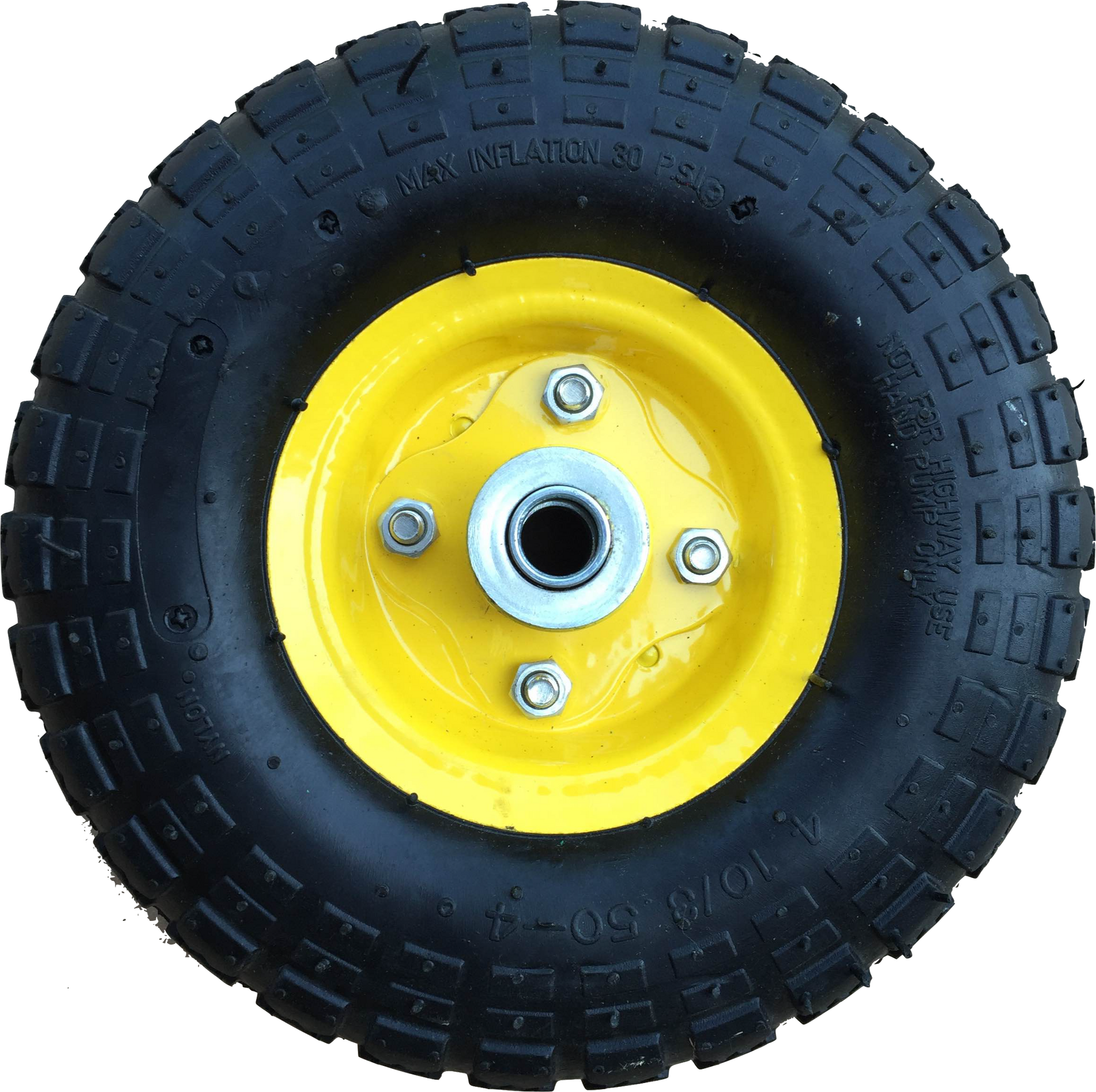 FROSAL Ersatzrad für Transportwagen Luftreifen 16 mm Achse Gelb 4.10 / 3,50 - 4