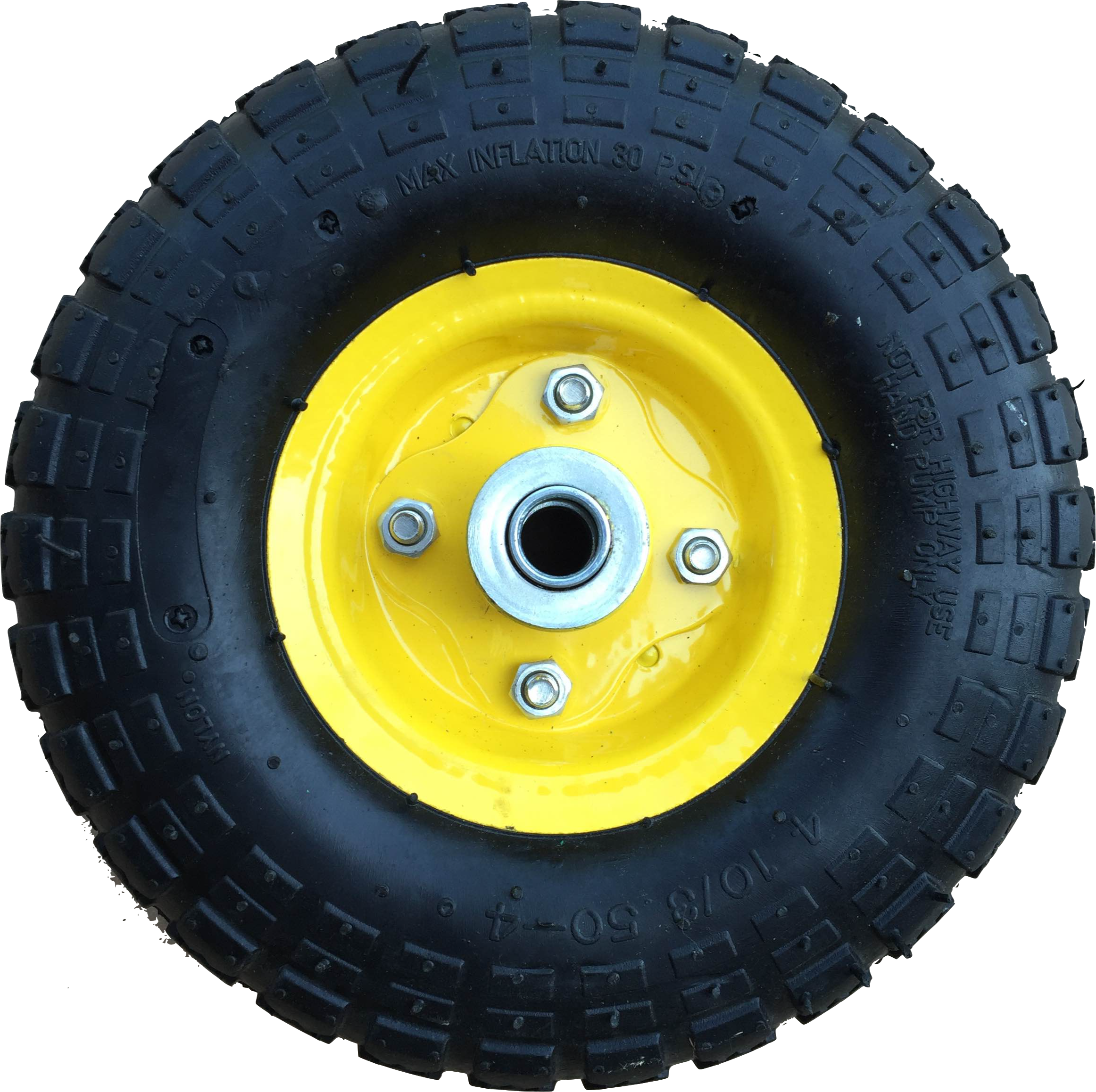 FROSAL Ersatzrad für Transportwagen Luftreifen 16 mm Achse Gelb 4.10 / 3,50 - 4