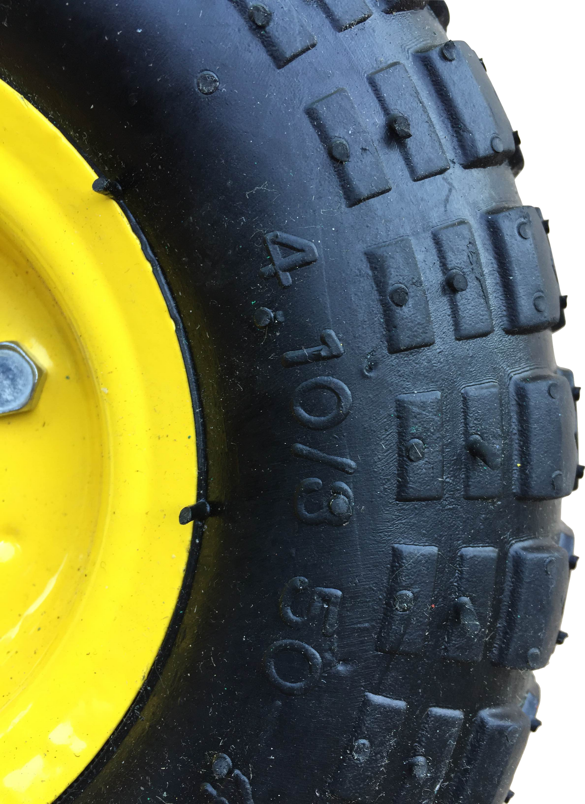 FROSAL Ersatzrad für Transportwagen Luftreifen 16 mm Achse Gelb 4.10 / 3,50 - 4