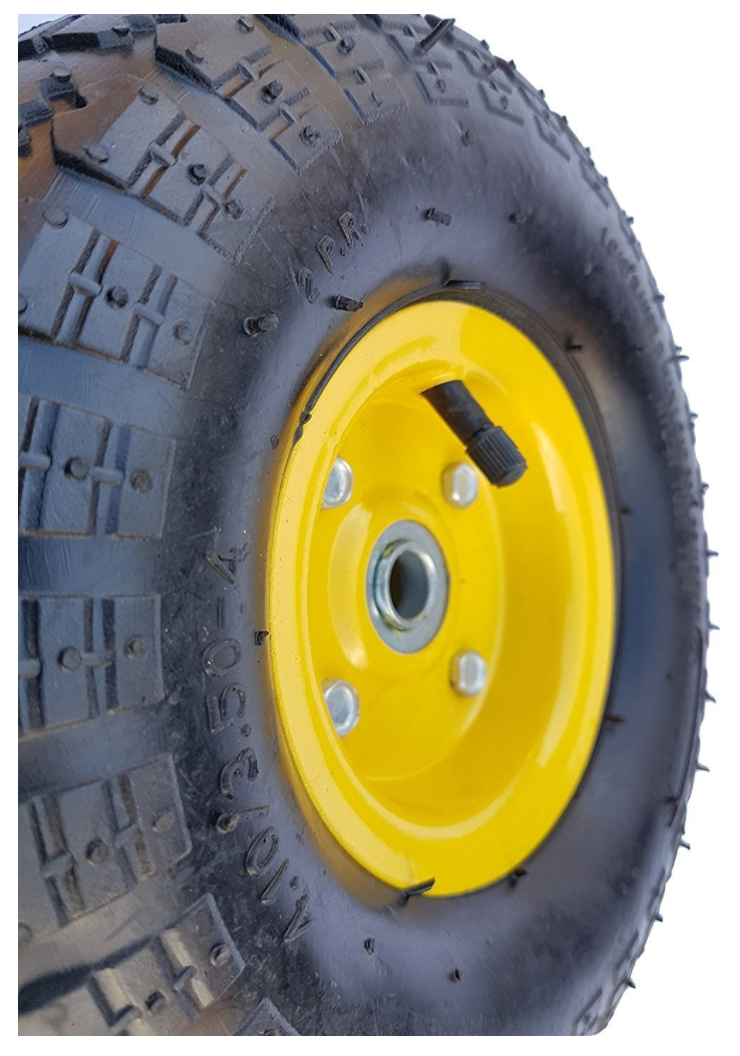 FROSAL Ersatzrad für Transportwagen Luftreifen 16 mm Achse Gelb 4.10 / 3,50 - 4