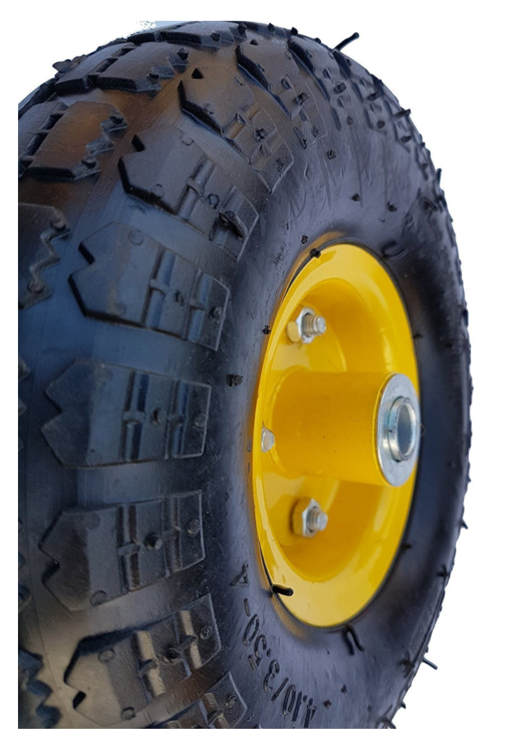 FROSAL Ersatzrad für Transportwagen Luftreifen 16 mm Achse Gelb 4.10 / 3,50 - 4
