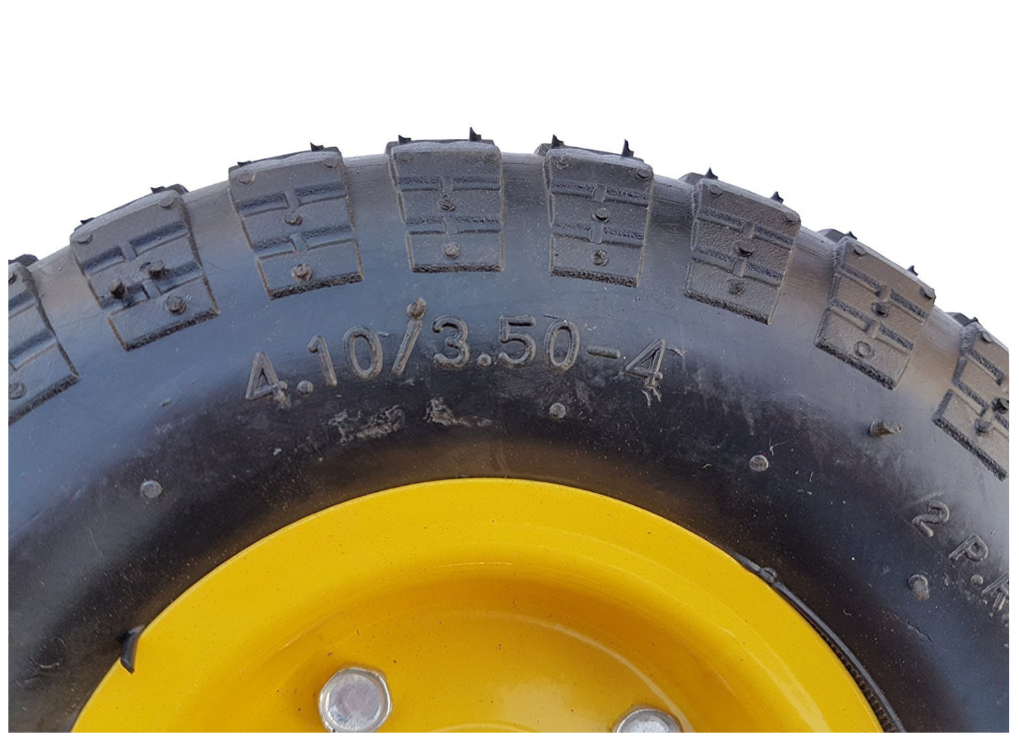 FROSAL Ersatzrad für Transportwagen Luftreifen 16 mm Achse Gelb 4.10 / 3,50 - 4