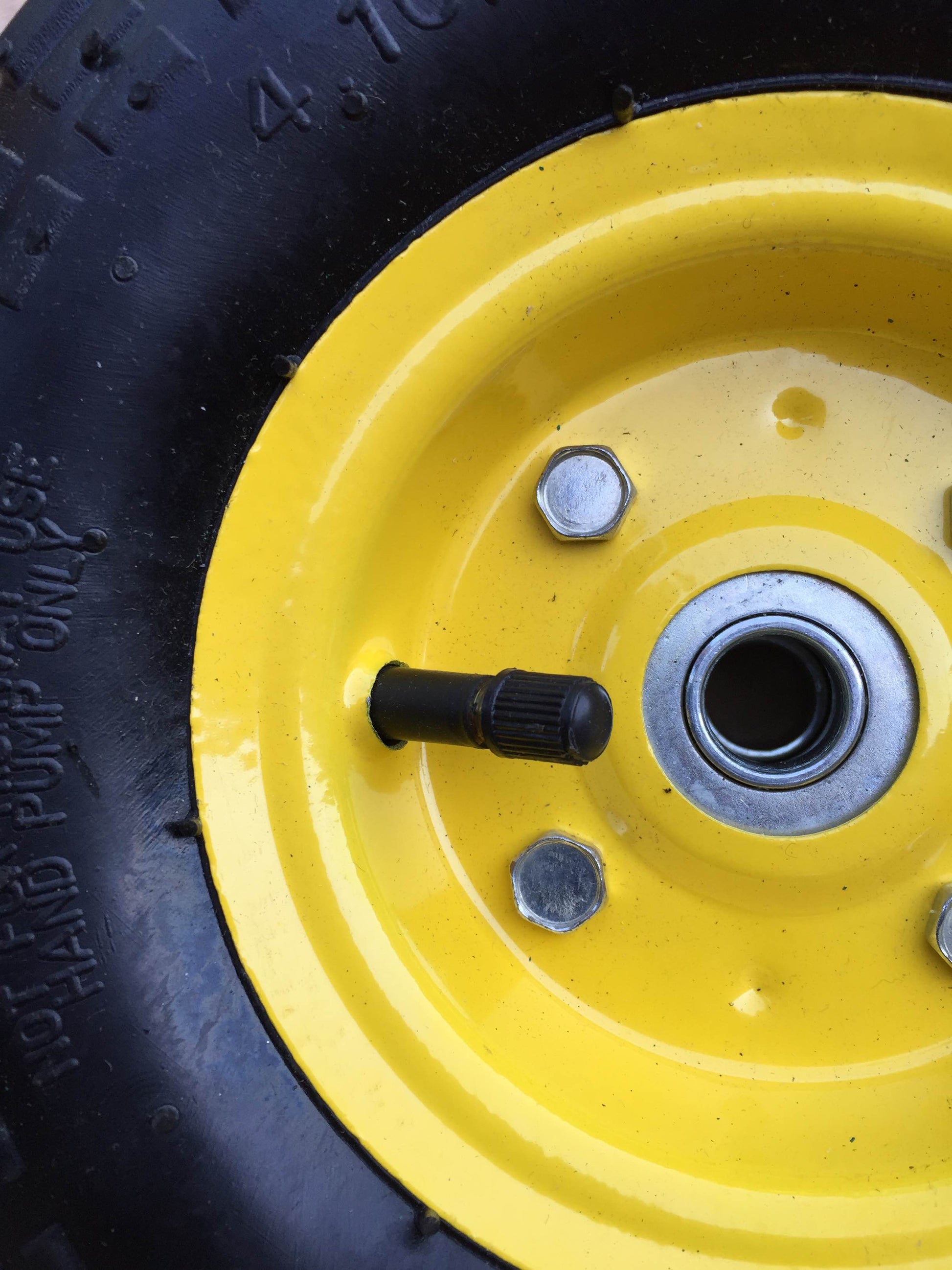FROSAL Ersatzrad für Transportwagen Luftreifen 16 mm Achse Gelb 4.10 / 3,50 - 4