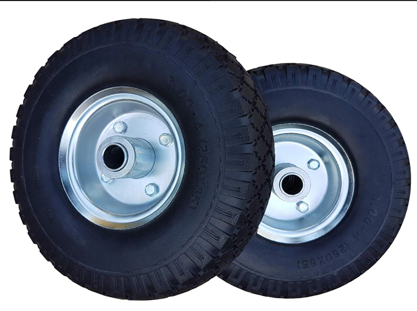 2 x FROSAL PU Rad Stahlfelge Silber 20 mm Bollerwagen Sackkarre