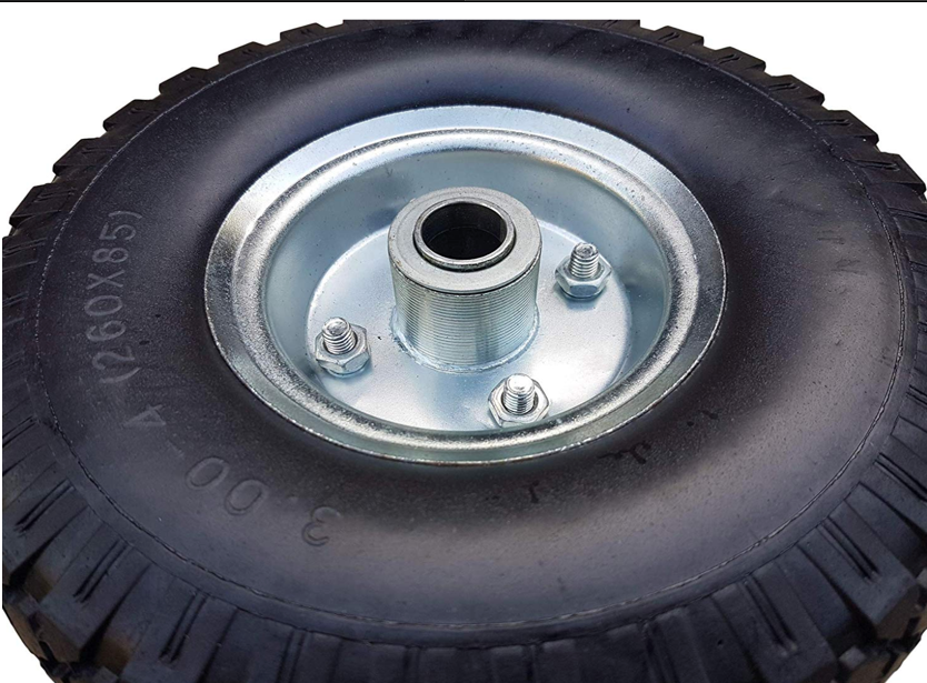 2 x FROSAL PU Rad Stahlfelge Silber 20 mm Bollerwagen Sackkarre