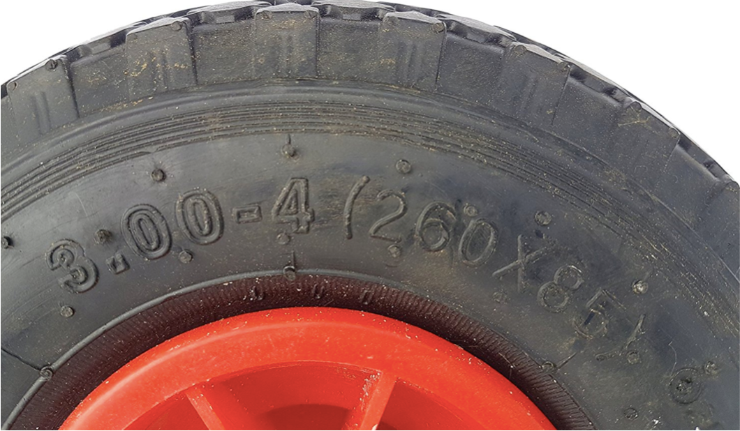 FROSAL PU Ersatzrad mit Radkappe Nabe 20mm/75mm Bollerwagen – Rad und Achsstopfen Sackkarre pannensicher