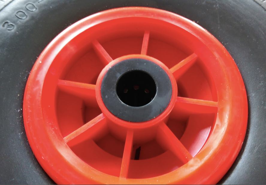 FROSAL Ersatzrad - PU Rad Nabe 20mm/75mm für Bollerwagen oder Sackkarre pannensicher