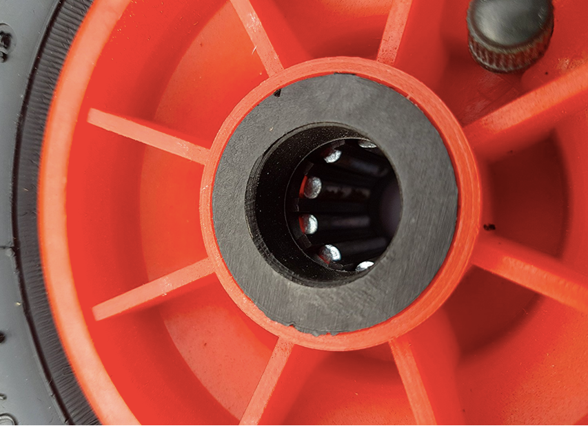 FROSAL Ersatzrad - PU Rad Nabe 25mm/75mm für Bollerwagen oder Sackkarre pannensicher