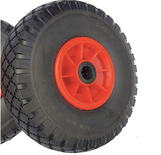FROSAL Ersatzrad - PU Rad Nabe 25mm/75mm für Bollerwagen oder Sackkarre pannensicher
