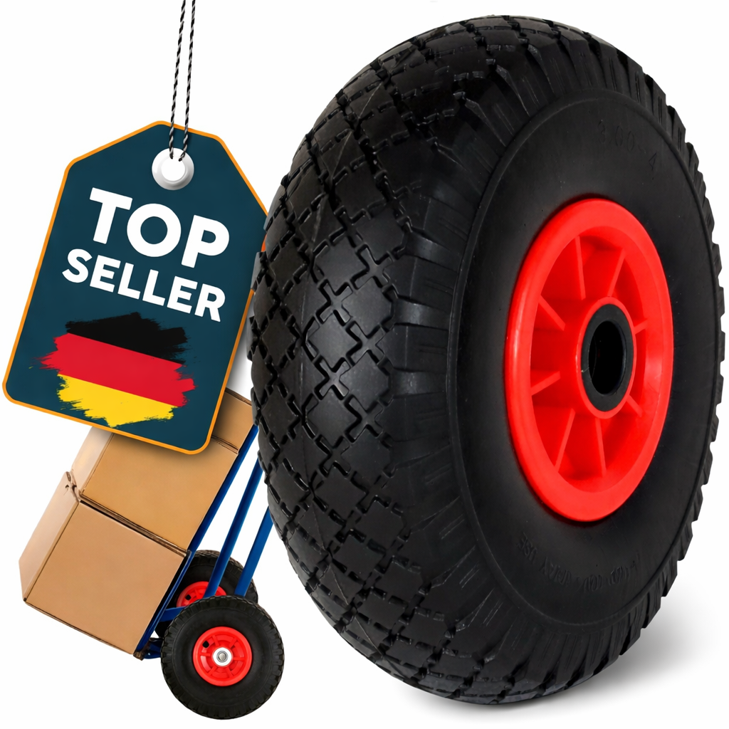 FROSAL Ersatzrad - PU Rad Nabe 25mm/75mm für Bollerwagen oder Sackkarre pannensicher 1 Stück