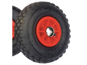 FROSAL Ersatzrad Luftreifen Nabe 25mm/75mm - Rad für Bollerwagen oder Sackkarre mit Achsstopfen