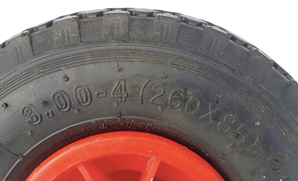 FROSAL Ersatzrad Luftreifen Nabe 25mm/75mm - Rad für Bollerwagen oder Sackkarre mit Achsstopfen