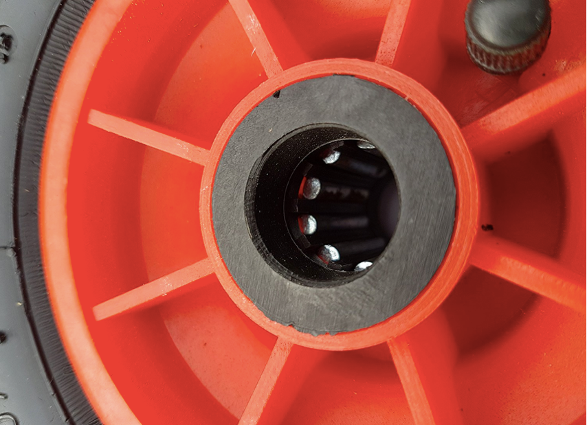 FROSAL Ersatzrad Nabe 25mm/75mm - Rad für Bollerwagen oder Sackkarre Luftrad
