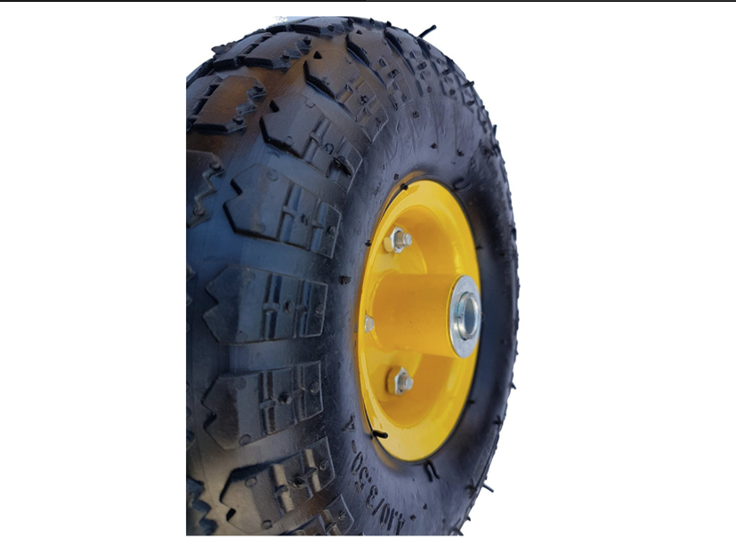 FROSAL Ersatzrad Transportwagen pannensicher 16 mm Achse Gelb 4.10 / 3,50