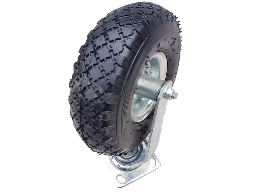 FROSAL Lenkrolle Ø 260 x 85 mm | 3.00-4 Rad | Luftrad auf Stahlfelge Silber