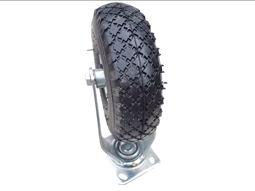 FROSAL Lenkrolle Ø 260 x 85 mm | 3.00-4 Rad | Luftrad auf Stahlfelge Silber