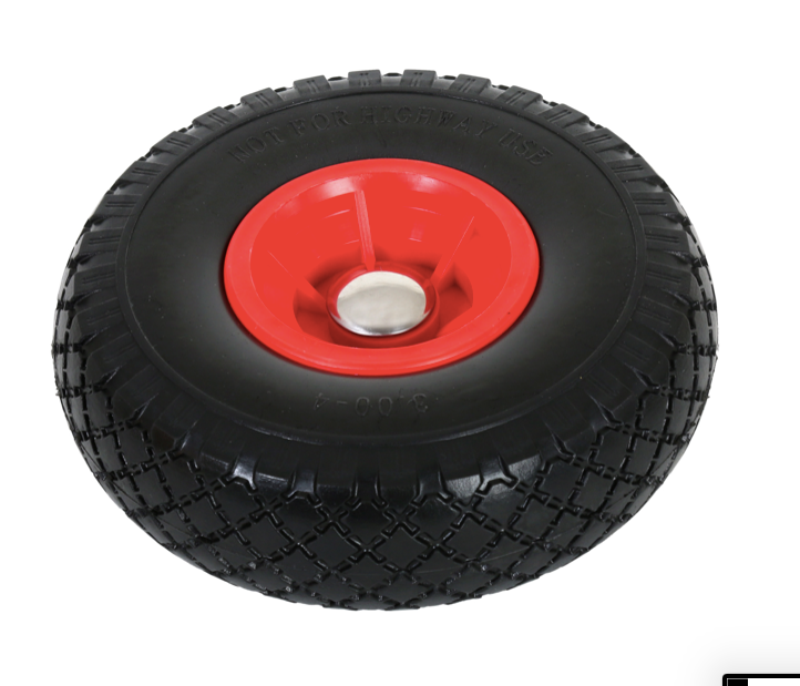 FROSAL Ersatzrad - PU Rad Nabe 20mm/60mm für Bollerwagen oder Sackkarre pannensicher inkl. Radbefest
