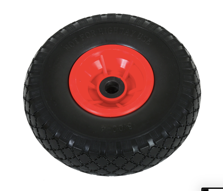 FROSAL Ersatzrad - PU Rad Nabe 20mm/60mm für Bollerwagen oder Sackkarre pannensicher inkl. Radbefest