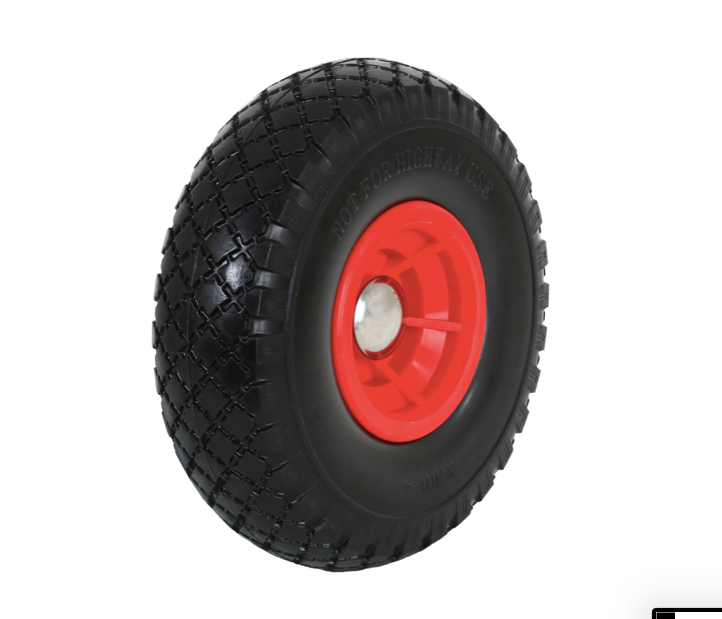 FROSAL Ersatzrad - PU Rad Nabe 20mm/60mm für Bollerwagen oder Sackkarre pannensicher inkl. Radbefest