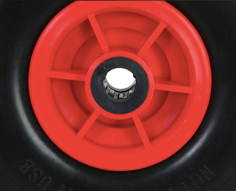 FROSAL Ersatzrad - PU Rad Nabe 20mm/60mm für Bollerwagen oder Sackkarre pannensicher inkl. Radbefest