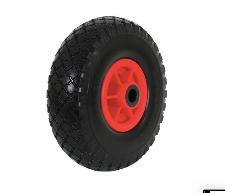 FROSAL Ersatzrad - PU Rad Nabe 20mm/60mm für Bollerwagen oder Sackkarre pannensicher inkl. Radbefest