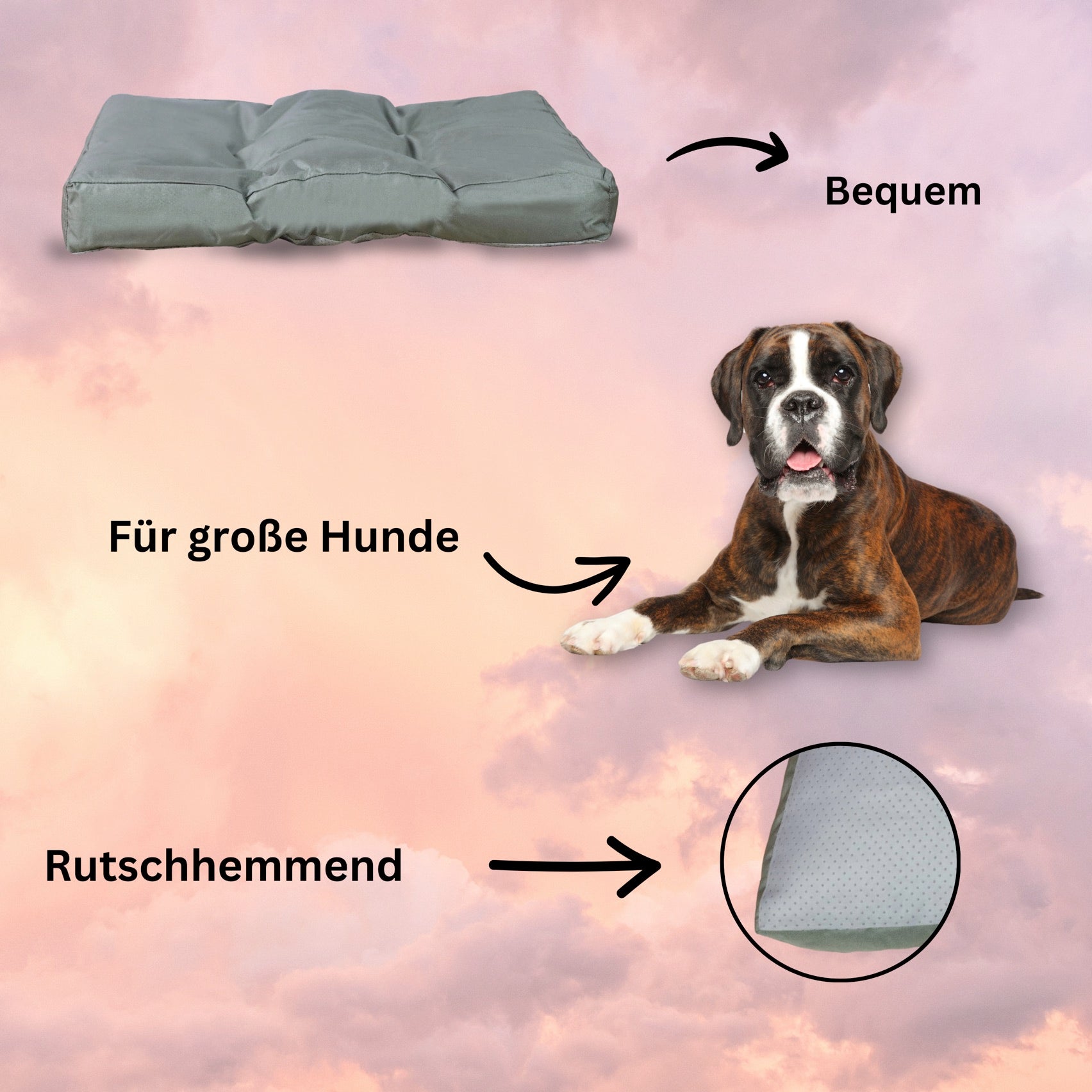 FROSAL Hundekissen Größe XL