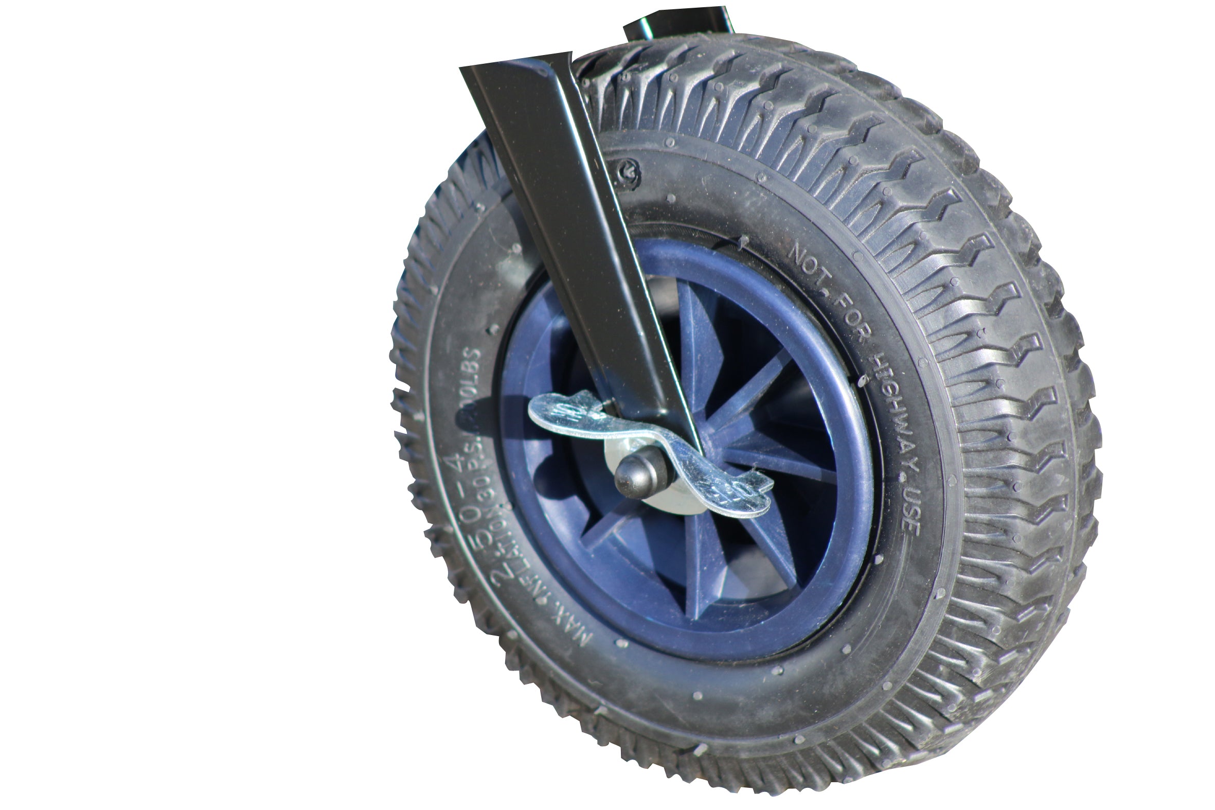FROSAL Nick foldable handcart with pneumatic tires, brake and roof in blue