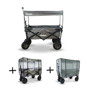 Handcart Frosal Nick grey including rain cover and insect screen