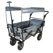 Handcart Nick PRO foldable with push handle roof &amp; brake grey