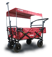 FROSAL handcart Nick PRO red foldable with push handle roof &amp; brake
