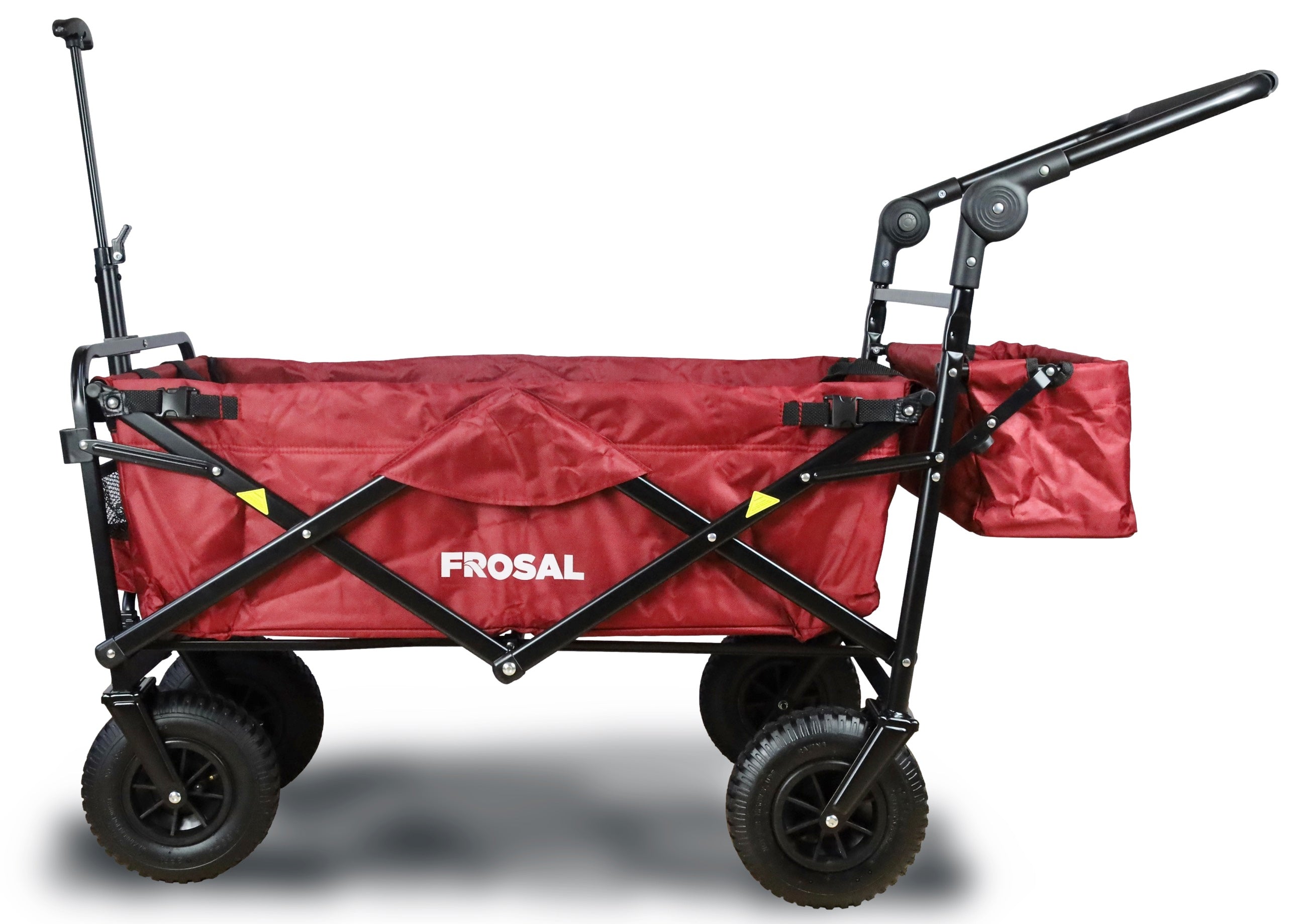 FROSAL handcart Nick PRO red foldable with push handle roof &amp; brake