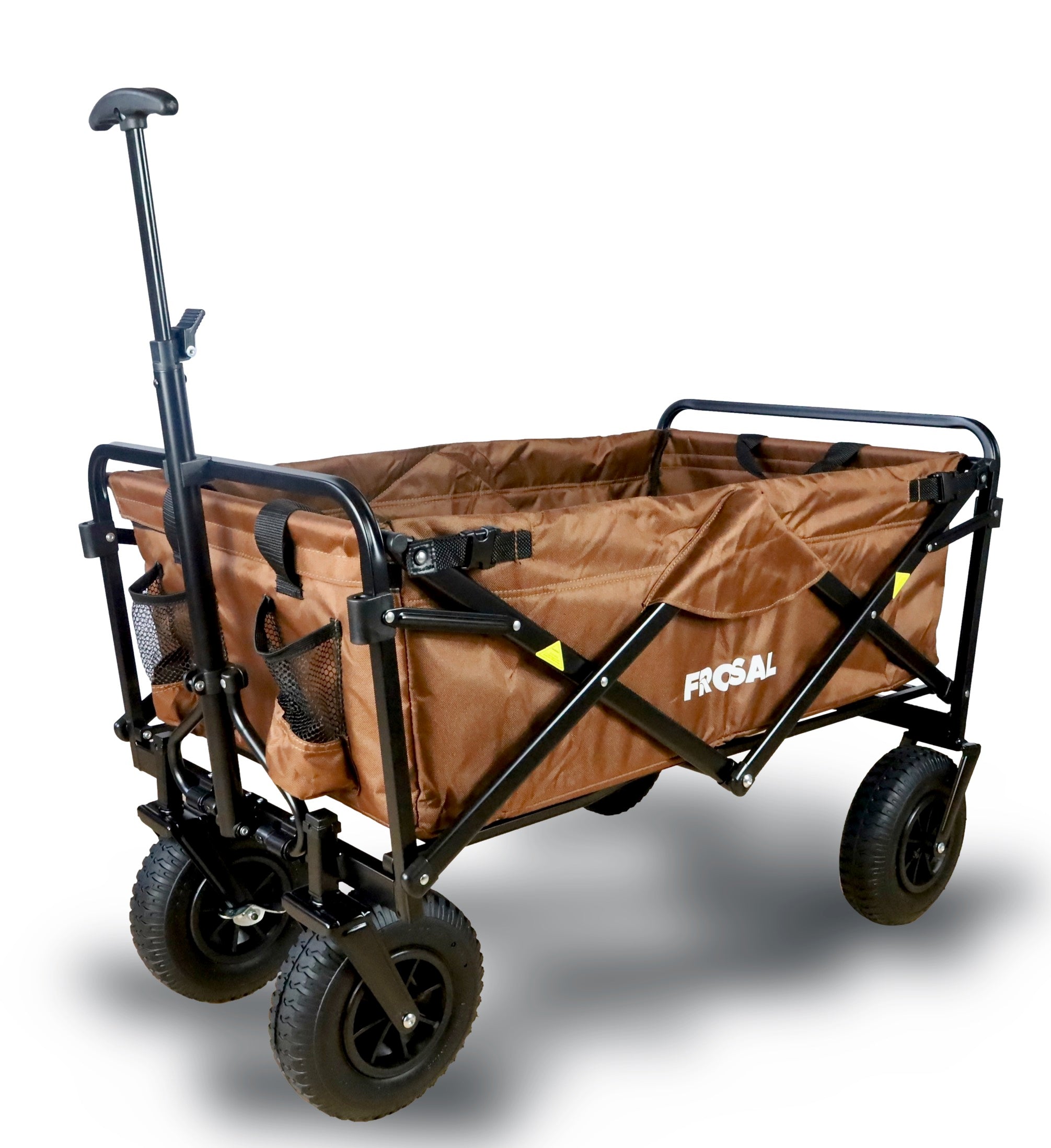 FROSAL Bollerwagen Nick Braun Faltbar Mit Luftreifen Dach FROSAL Bollerwagen Nick Braun Faltbar Mit Luftreifen Dach