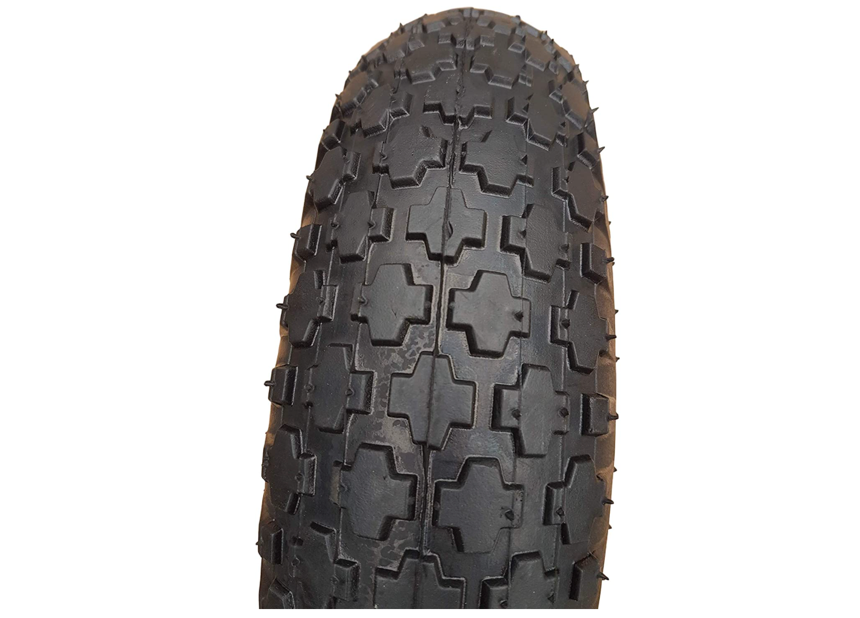 FROSAL Schubkarrenrad Luftreifen 400 (380) mm | Luftrad Schubkarre | Ersatzrad 4.80 / 4.00-8 Stahlfelge silber