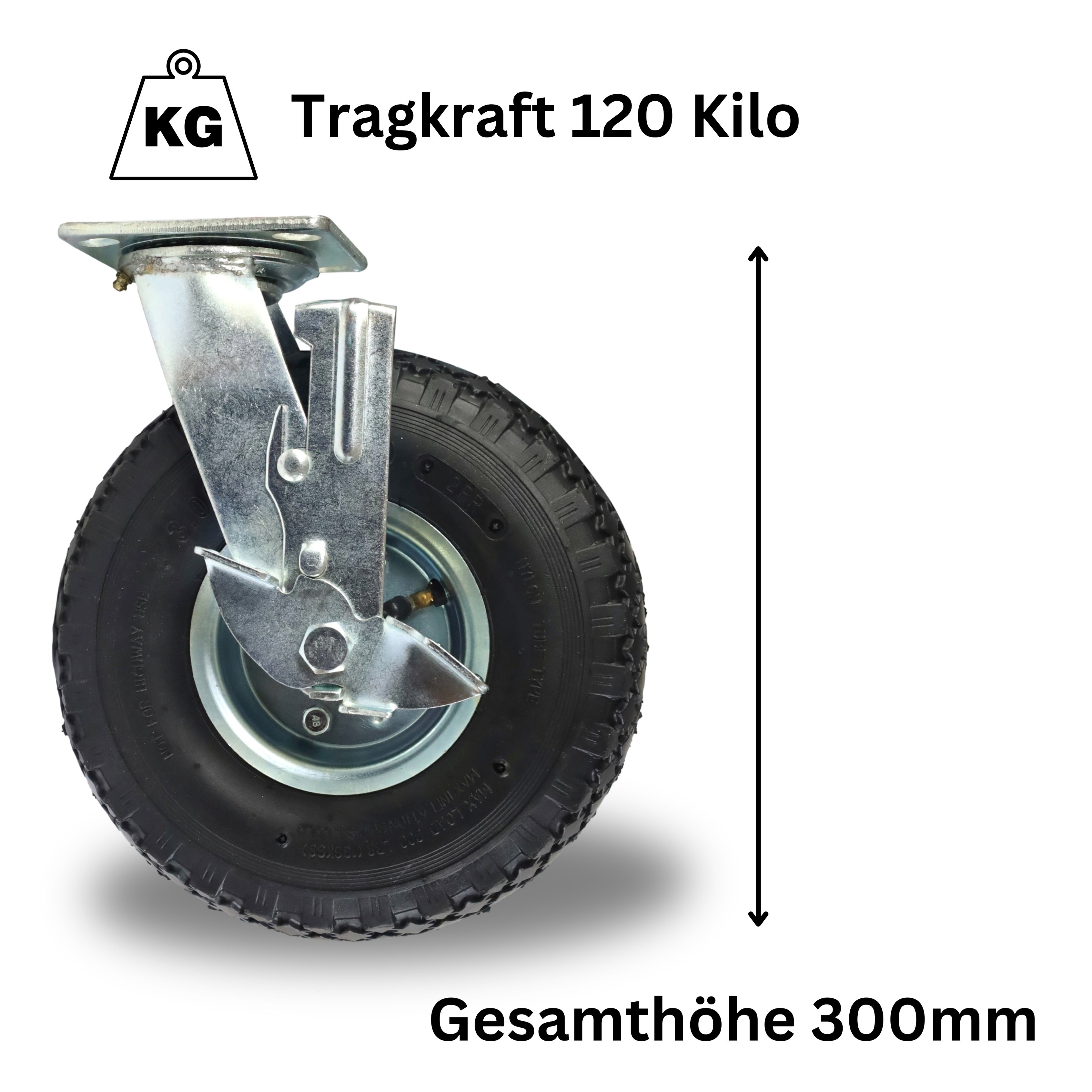 FROSAL Lenkrollen mit Bremse 2 Stück