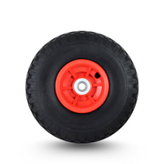 FROSAL Ersatzrad - PU Rad Nabe 16mm/50mm für Bollerwagen oder Sackkarre pannensicher Felge rot 1 Stück