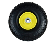 FROSAL Ersatzrad - PU Rad Nabe 16mm/50mm für Bollerwagen oder Sackkarre pannensicher Felge gelb