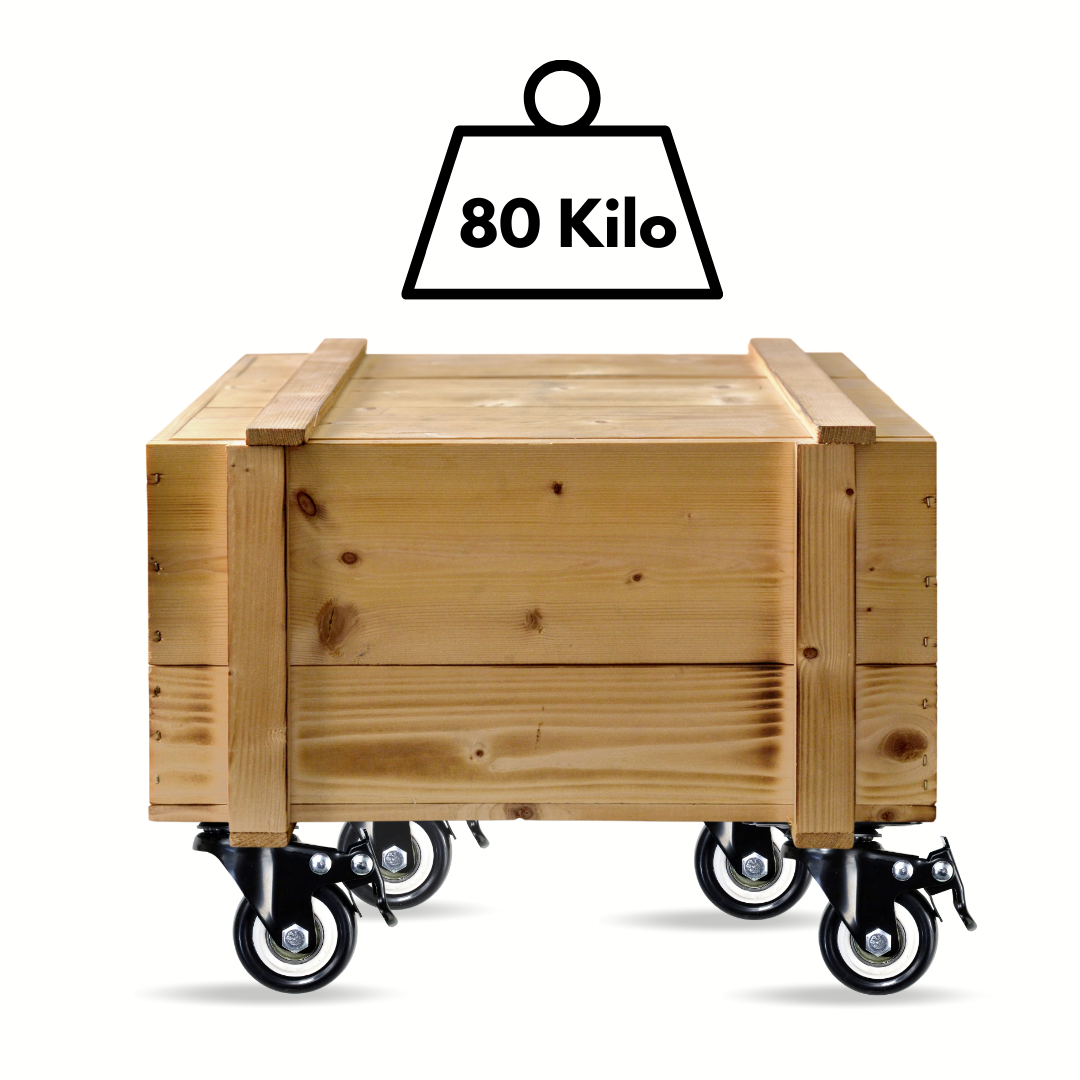 FROSAL swivel castors with brake | ø 50mm | 80kg load capacity | 360° rotatable - set of 4