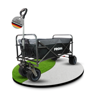 FROSAL Bollerwagen Alex faltbar in schwarz/grau Strandwagen