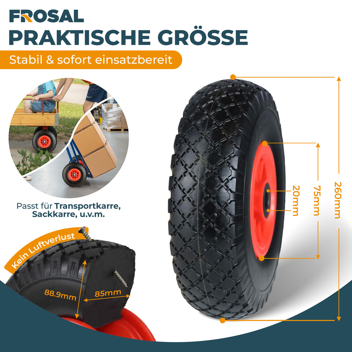 Grüner Jan Schubkarren-Rad Ersatzreifen für Sackkarre Schubkarre Baukarre Bollerwagen Ersatzrad Grüner Jan Schubkarren-Rad Ersatzreifen für Sackkarre Schubkarre Baukarre Bollerwagen Ersatzrad