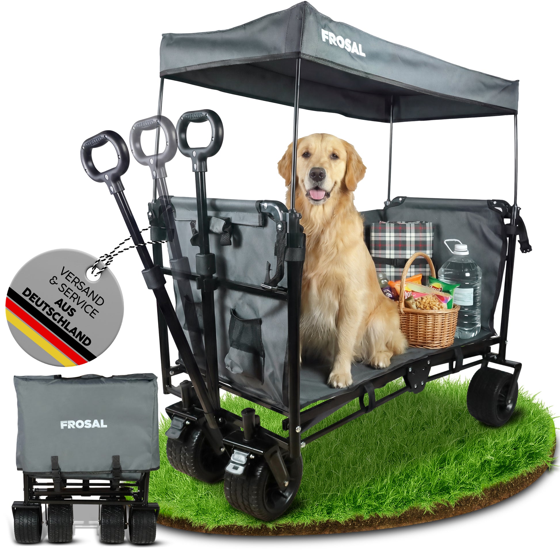 FROSAL Bollerwagen Tom faltbar Kinder Handwagen