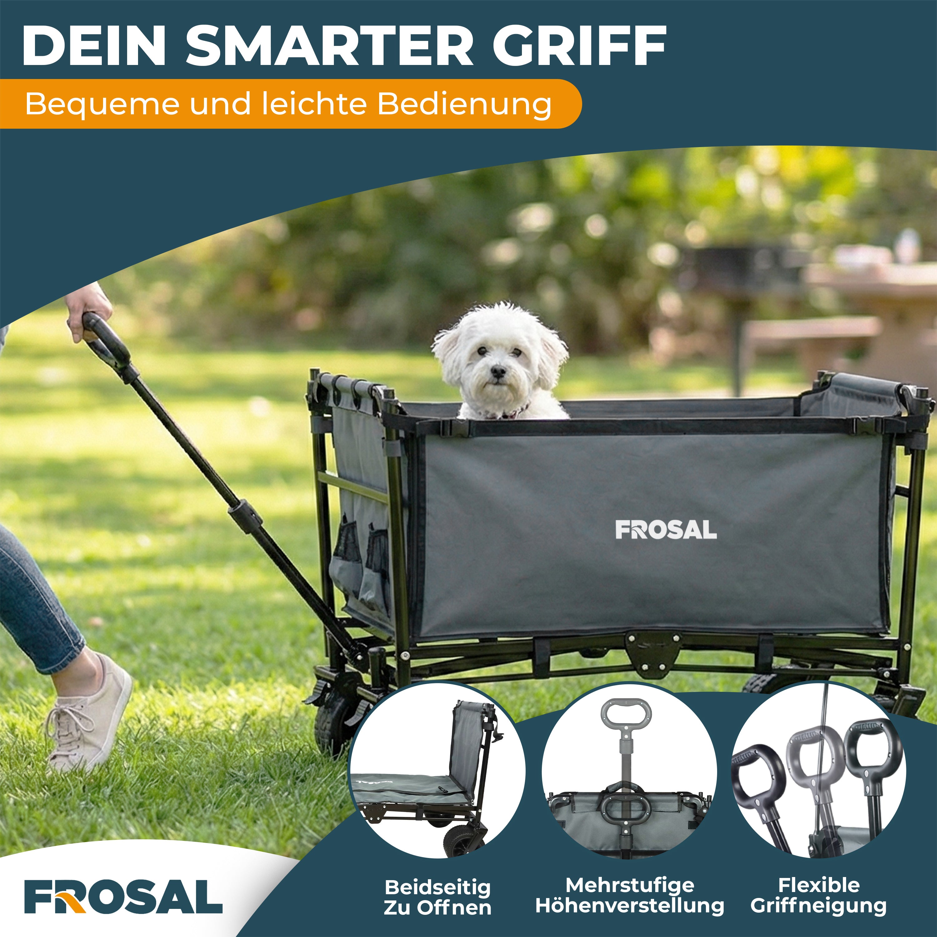 FROSAL Bollerwagen Tom faltbar Kinder Handwagen