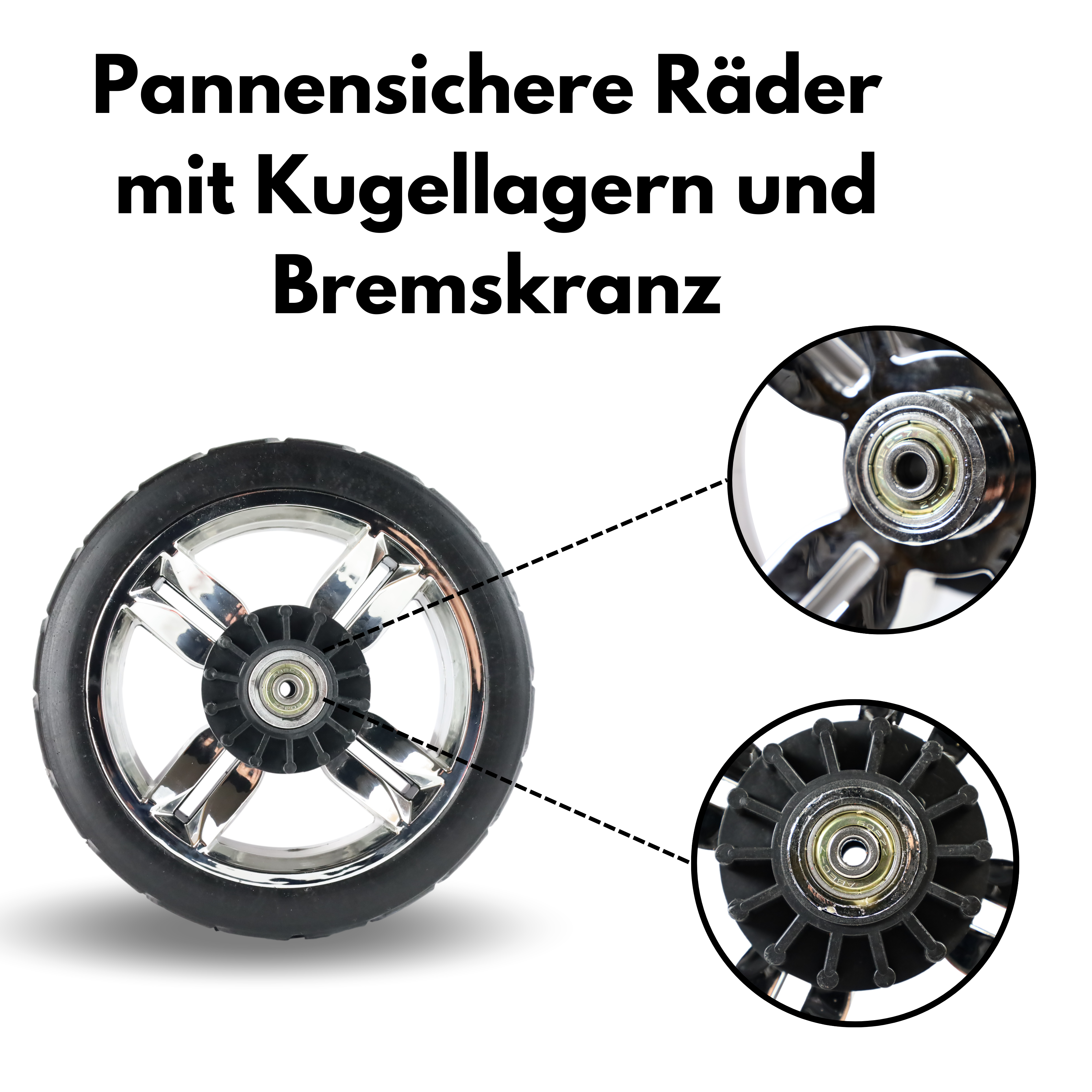 FROSAL Set mit 4 Rädern Bollerwagen Leo & Loki Fuxtec Kesser