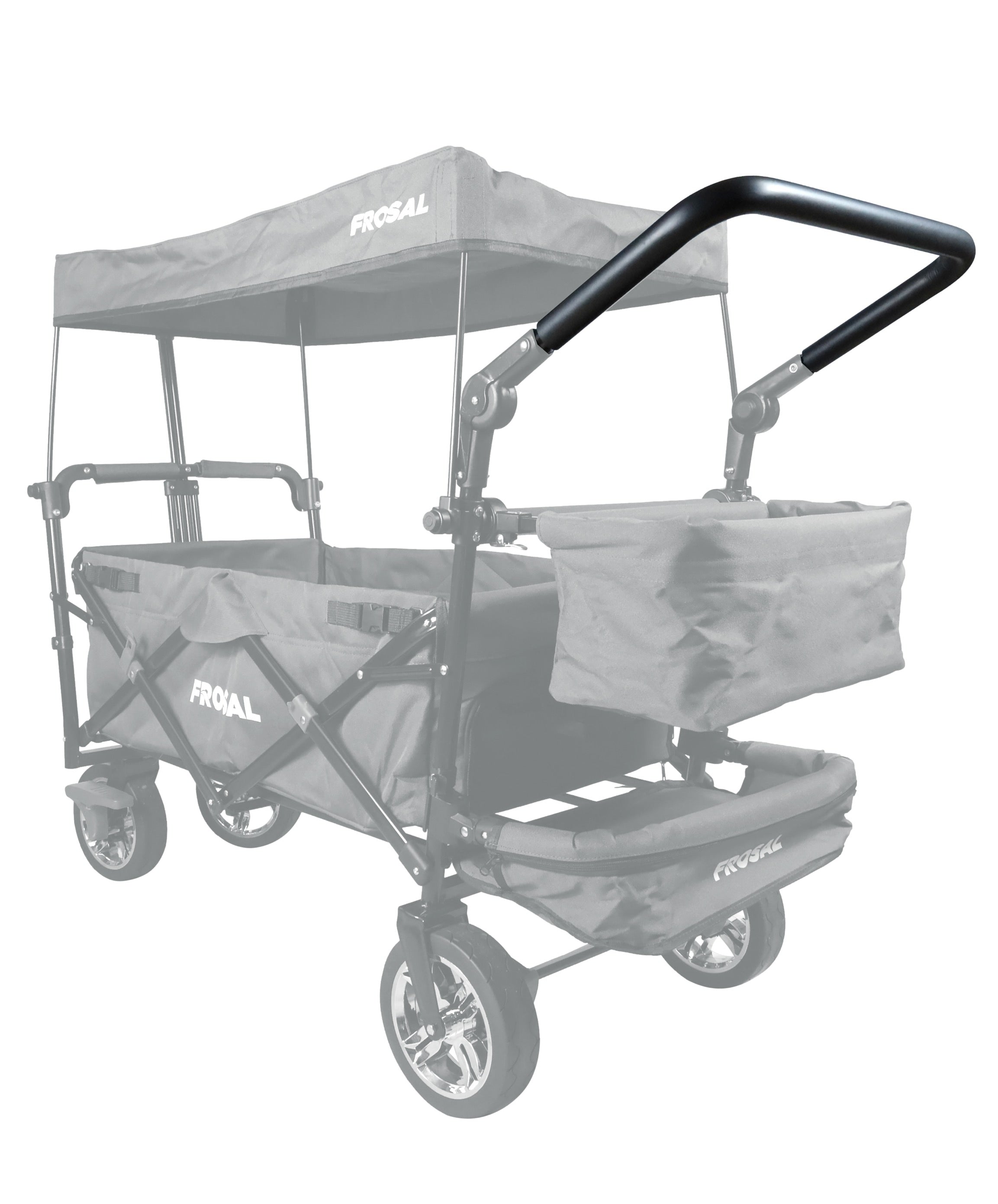 FROSAL push handle black for handcarts Leo and Loki
