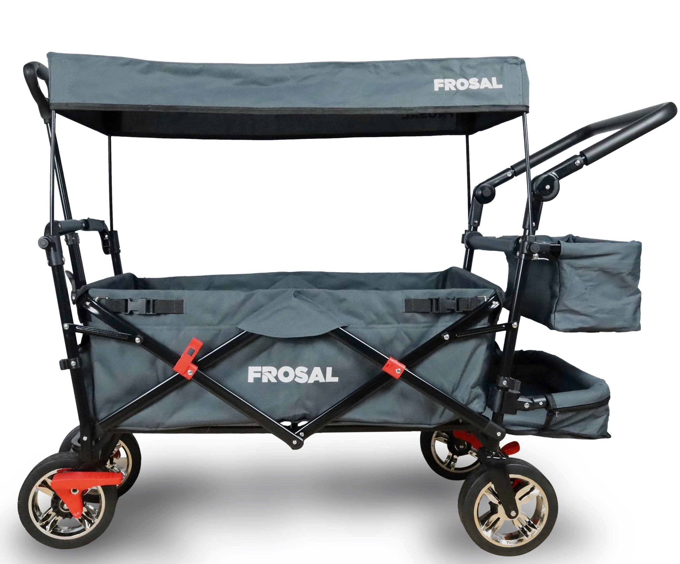 FROSAL handcart Leo grey including rain cover