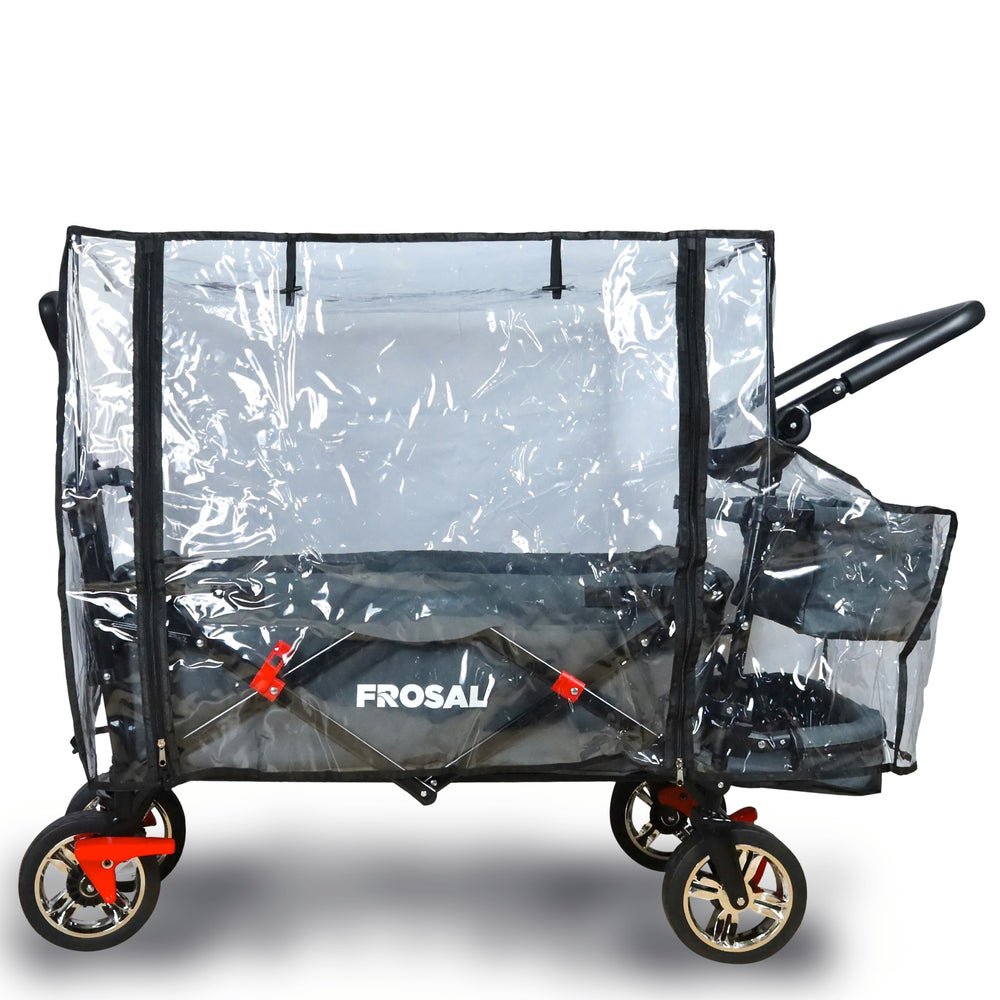 FROSAL Bollerwagen Leo grau inkl. Regenverdeck