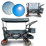 FROSAL handcart Leo grey including rain cover