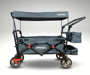 Foldable handcart Leo with sunroof and storage extension