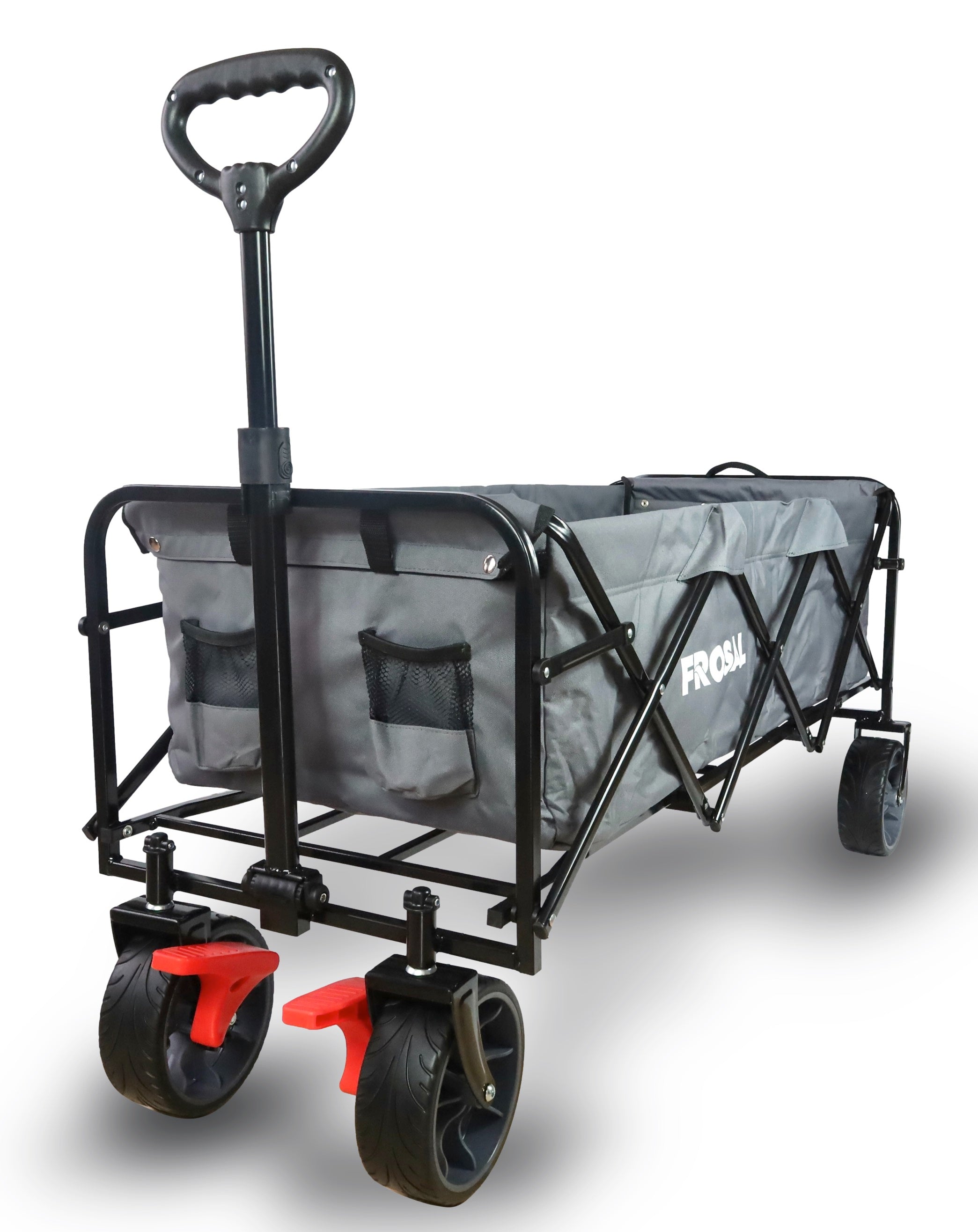 FROSAL handcart Oskar foldable XXL grey large &amp; long